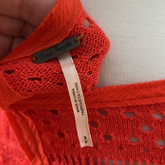 Free People Red Lace Bell Sleeve Top - Picture 13 of 15